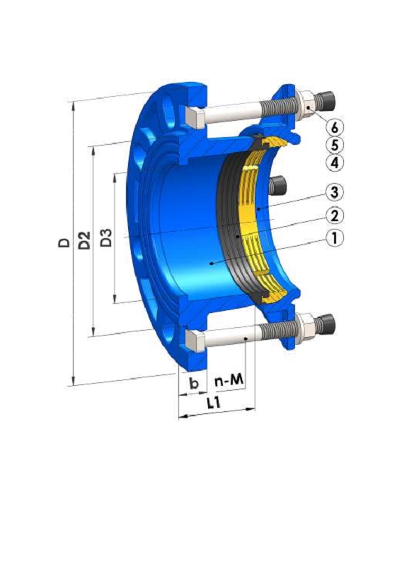 Adaptor cu flanșă fixat pentru țeavă PE / PVC