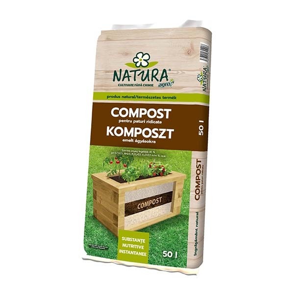 Compost Natura pentru jardiniere, 50 litri